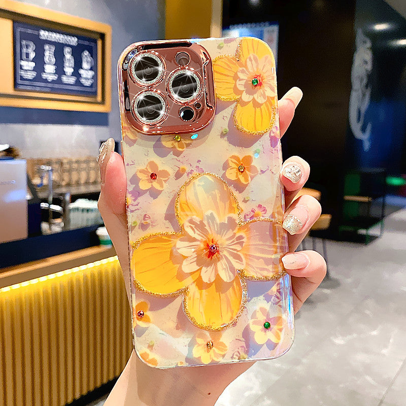 Floral 2 Iphone Hüllen mit buntem Kameraschutz