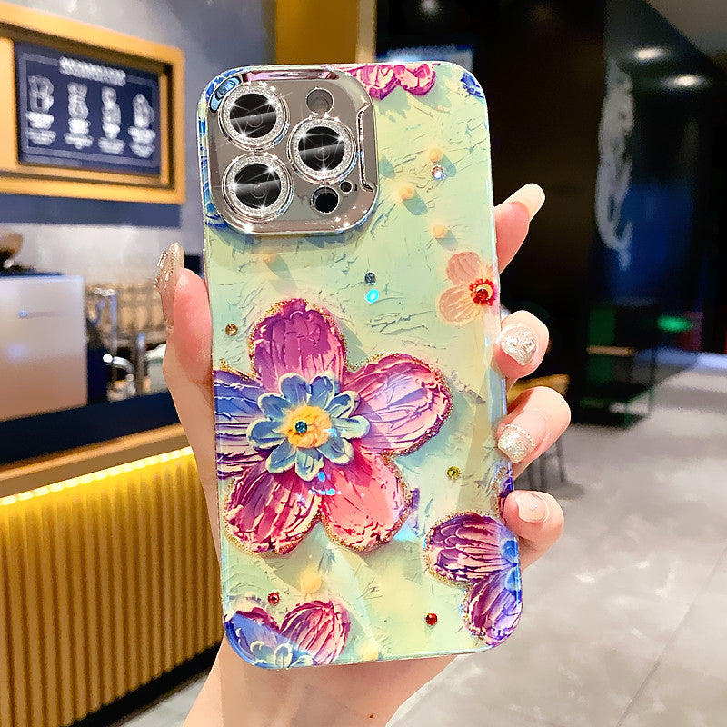 Floral 3 Iphone Hüllen mit buntem Kameraschutz