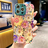 Floral 4 Iphone Hüllen mit buntem Kameraschutz